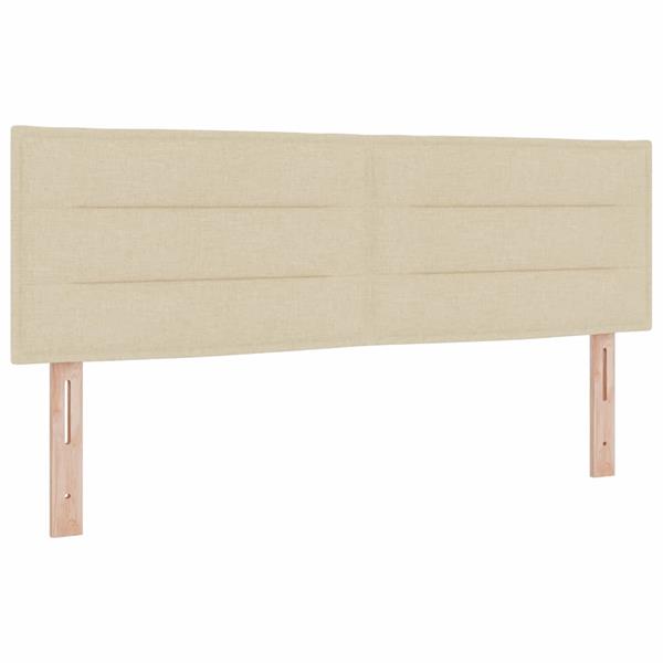 Grote foto vidaxl hoofdbord met hoofdeinde cr me 160 cm nep leer antiek en kunst stoelen en banken