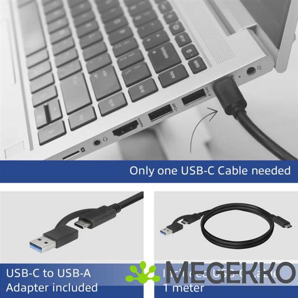 Grote foto act ac7160 usb c dual 4k docking station computers en software overige computers en software