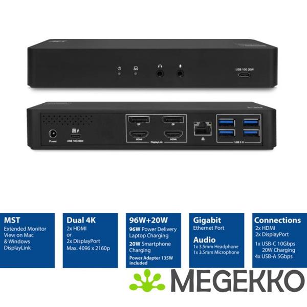 Grote foto act ac7160 usb c dual 4k docking station computers en software overige computers en software
