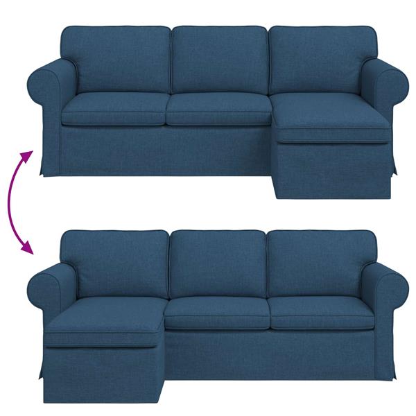 Grote foto vidaxl bank 180cm blauw metaal huis en inrichting bankstellen