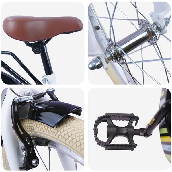 Grote foto vidaxl kinderfiets 24 inch voor 8 12 jaar oud wit fietsen en brommers herenfietsen