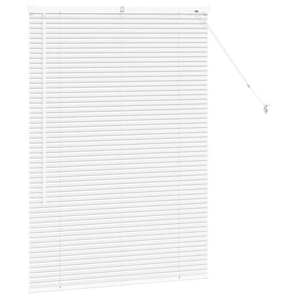 Grote foto vidaxl venetiaanse jaloezie n met gordijnen wit 130 x 95 cm aluminium huis en inrichting gordijnen en lamellen