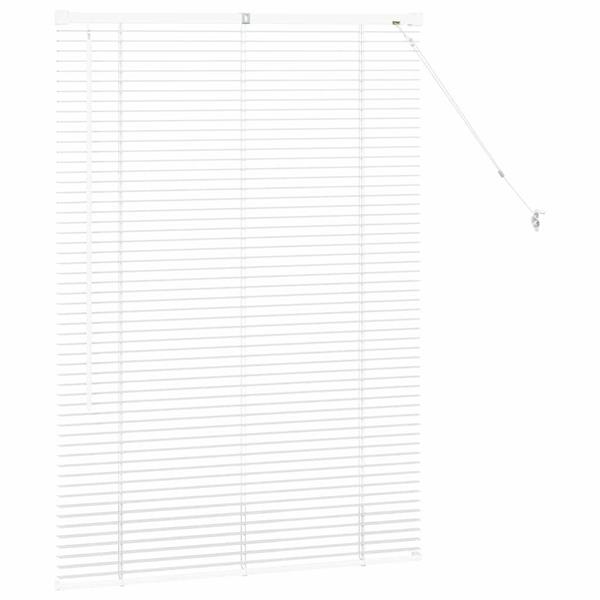 Grote foto vidaxl venetiaanse jaloezie n met gordijnen wit 130 x 95 cm aluminium huis en inrichting gordijnen en lamellen