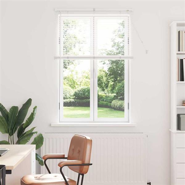 Grote foto vidaxl venetiaanse jaloezie n met gordijnen wit 130 x 95 cm aluminium huis en inrichting gordijnen en lamellen