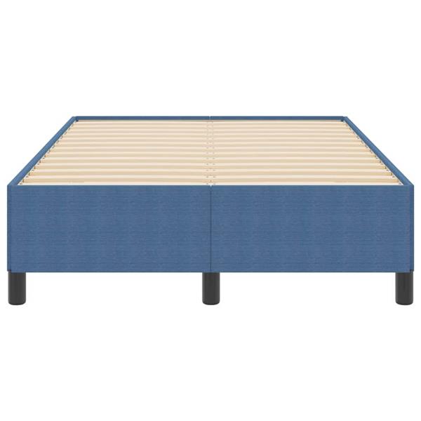 Grote foto vidaxl boxspringbed blauw 120 x 200 cm fluweel antiek en kunst stoelen en banken