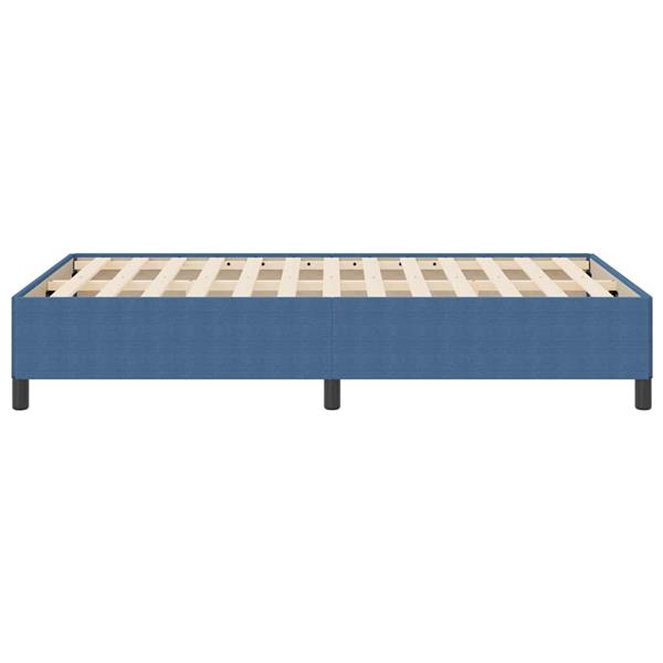 Grote foto vidaxl boxspringbed blauw 120 x 200 cm fluweel antiek en kunst stoelen en banken