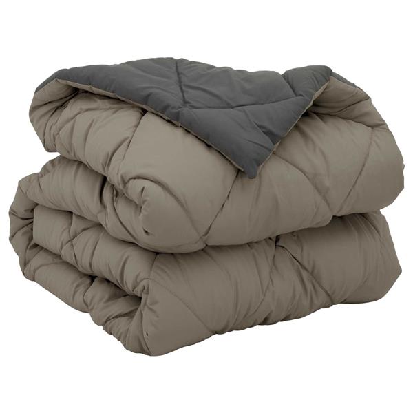 Grote foto vidaxl vol jaar dekbed lichtgrijs en antraciet 220 x 155 cm microfiber huis en inrichting bedden