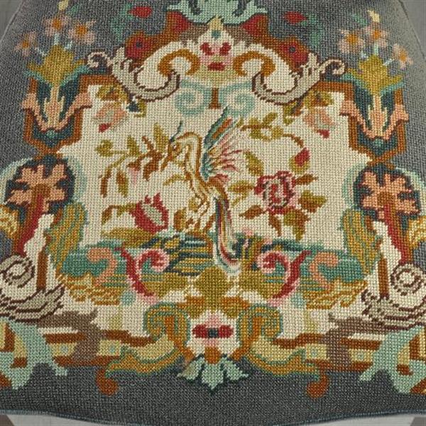 Grote foto stel van 8 hepplewhite eetkamerstoelen incl stof naar wens of restauratie handgeborduurde petit poin antiek en kunst stoelen en banken