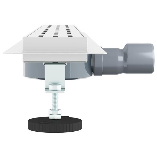 Grote foto vidaxl doucheafvoer glasdeksel met 360 sifon zilver 80 cm doe het zelf en verbouw sanitair