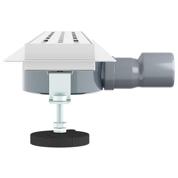 Grote foto vidaxl doucheafvoer glasdeksel met 360 sifon zilver 70 cm doe het zelf en verbouw sanitair