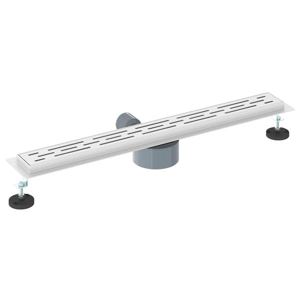 Grote foto vidaxl doucheafvoer glasdeksel met 360 sifon zilver 70 cm doe het zelf en verbouw sanitair