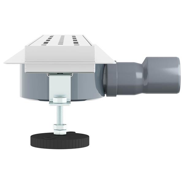 Grote foto vidaxl doucheafvoer glasdeksel met 360 sifon zilver 60 cm doe het zelf en verbouw sanitair