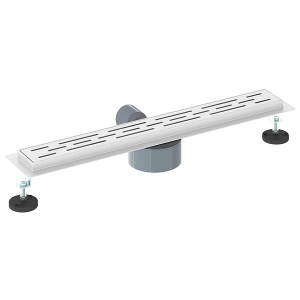 Grote foto vidaxl doucheafvoer glasdeksel met 360 sifon zilver 60 cm doe het zelf en verbouw sanitair