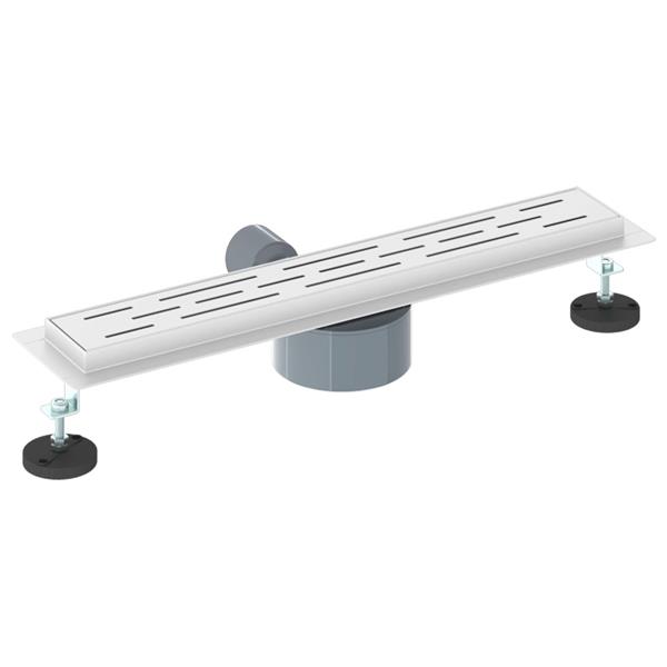 Grote foto vidaxl doucheafvoer glasdeksel met 360 sifon zilver 50 cm doe het zelf en verbouw sanitair