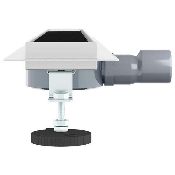 Grote foto vidaxl doucheafvoer glasdeksel met 360 sifon zwart 80 cm doe het zelf en verbouw sanitair