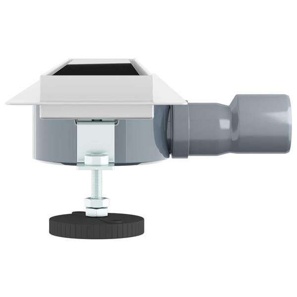 Grote foto vidaxl doucheafvoer glasdeksel met 360 sifon zwart 60 cm doe het zelf en verbouw sanitair