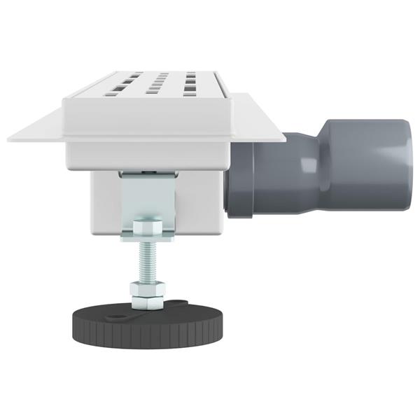 Grote foto vidaxl doucheafvoer met lijndesign zilver 50 cm roestvrij staal 304 doe het zelf en verbouw sanitair