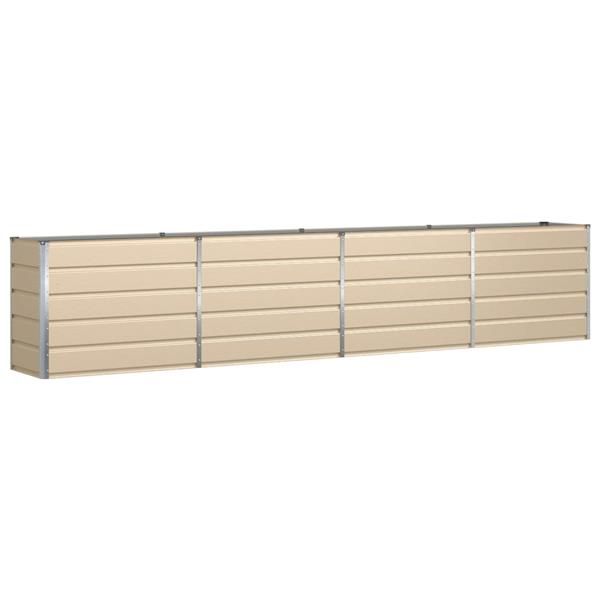 Grote foto vidaxl plantenbak ivoor 480 x 50 x 45 cm gegalvaniseerd staal tuin en terras overige tuin en terras