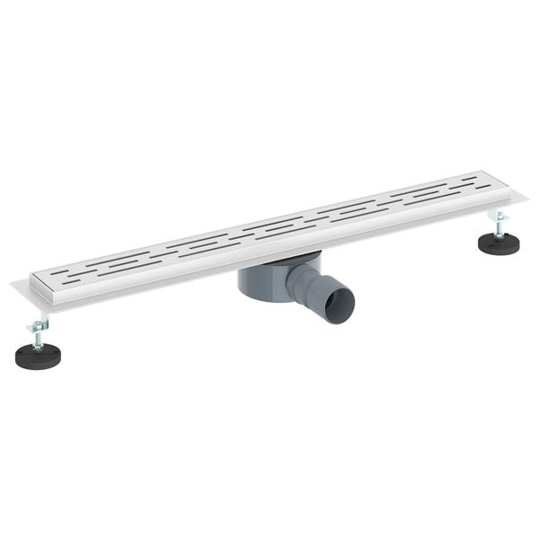 Grote foto vidaxl doucheafvoer glasdeksel met 360 sifon zilver 70 cm doe het zelf en verbouw sanitair