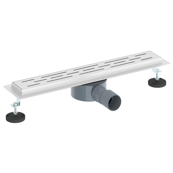 Grote foto vidaxl doucheafvoer glasdeksel met 360 sifon zilver 50 cm doe het zelf en verbouw sanitair