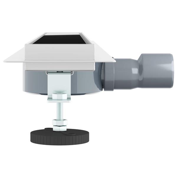 Grote foto vidaxl doucheafvoer glasdeksel met 360 sifon zwart 70 cm doe het zelf en verbouw sanitair