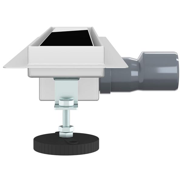 Grote foto vidaxl doucheafvoer met glazen deksel zwart 60 cm roestvrij staal 304 doe het zelf en verbouw sanitair