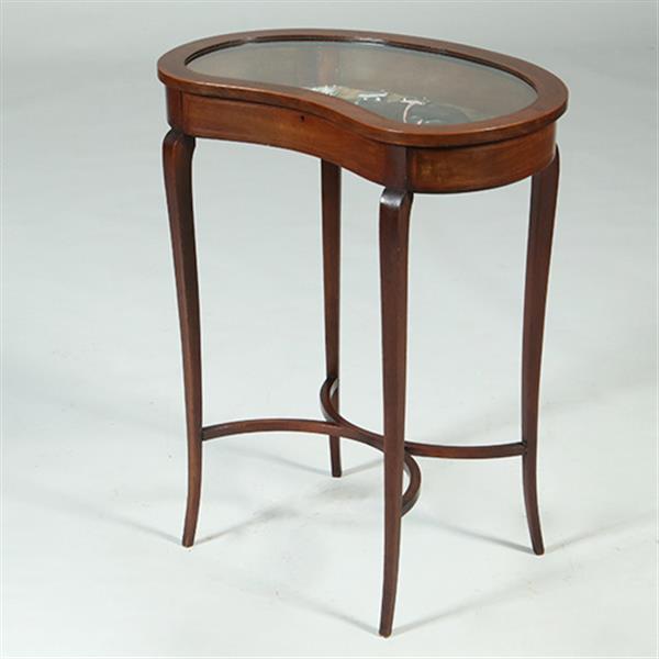 Grote foto victoriaans niervormig juwelentafeltje mahoniehout ca 1875 no.361845 antiek en kunst stoelen en banken