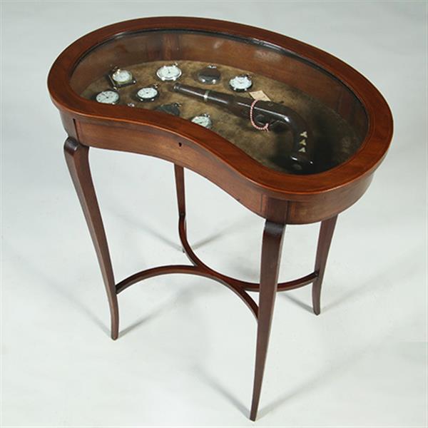 Grote foto victoriaans niervormig juwelentafeltje mahoniehout ca 1875 no.361845 antiek en kunst stoelen en banken