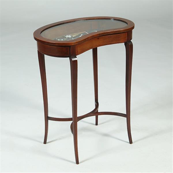 Grote foto victoriaans niervormig juwelentafeltje mahoniehout ca 1875 no.361845 antiek en kunst stoelen en banken