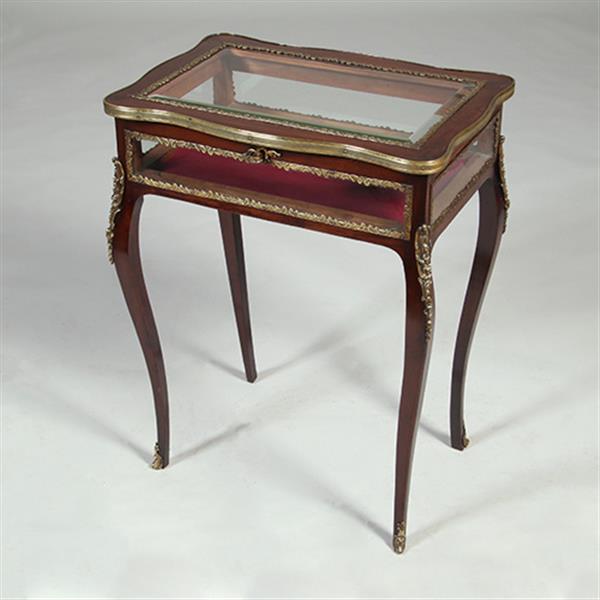 Grote foto frans palissander juwelentafeltje rijk met brons afgewerkt ca 1865 no.361890 antiek en kunst stoelen en banken