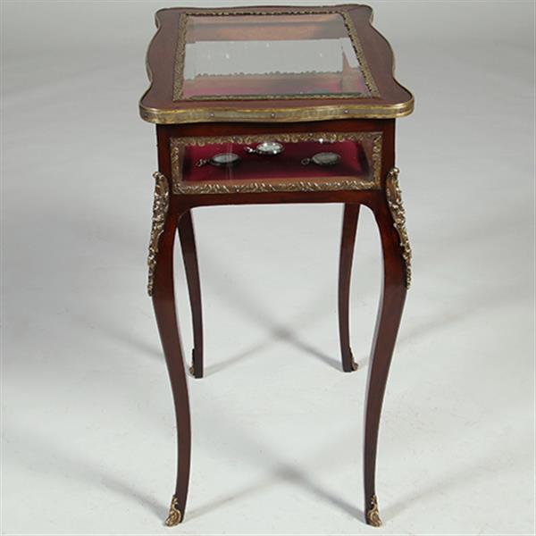 Grote foto frans palissander juwelentafeltje rijk met brons afgewerkt ca 1865 no.361890 antiek en kunst stoelen en banken