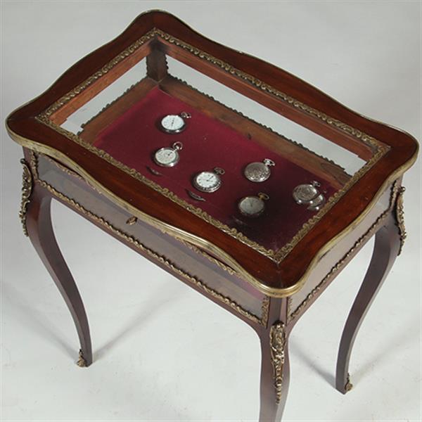 Grote foto frans palissander juwelentafeltje rijk met brons afgewerkt ca 1865 no.361890 antiek en kunst stoelen en banken