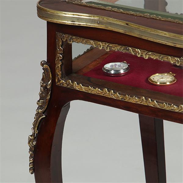 Grote foto frans palissander juwelentafeltje rijk met brons afgewerkt ca 1865 no.361890 antiek en kunst stoelen en banken