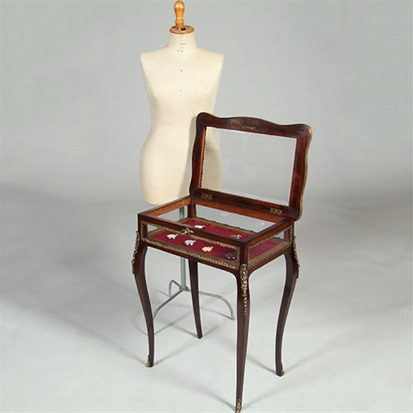 Grote foto frans palissander juwelentafeltje rijk met brons afgewerkt ca 1865 no.361890 antiek en kunst stoelen en banken