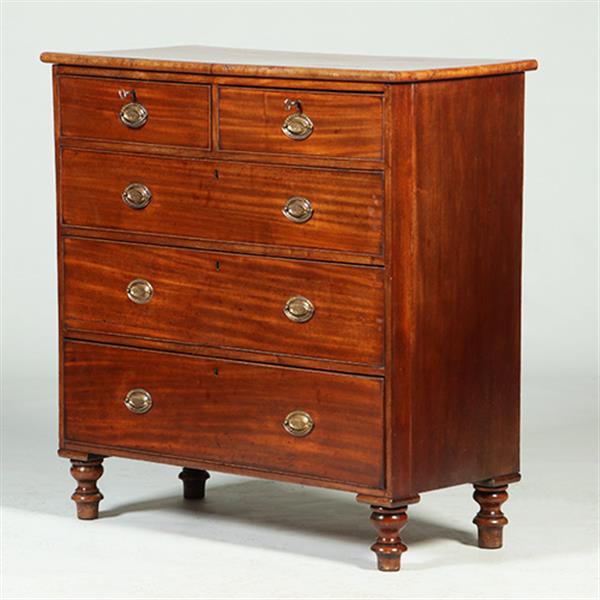 Grote foto ladenkast in mahonie met 3 lange en twee korte laden ca 1875 no.362930 antiek en kunst stoelen en banken