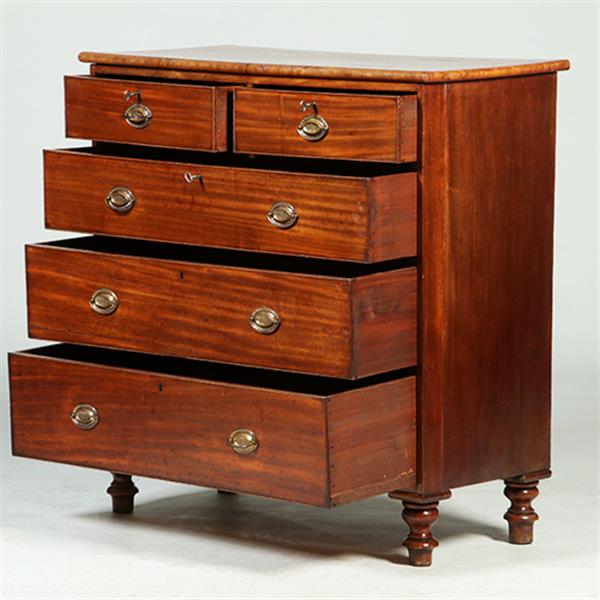 Grote foto ladenkast in mahonie met 3 lange en twee korte laden ca 1875 no.362930 antiek en kunst stoelen en banken