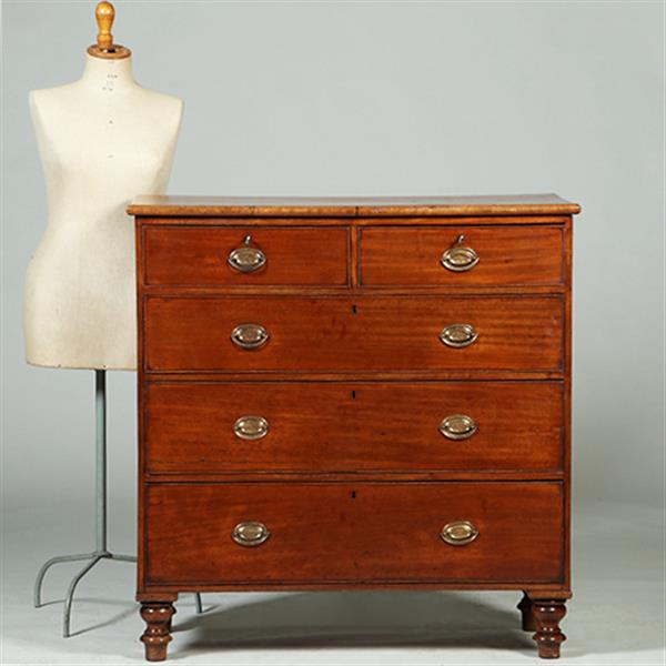 Grote foto ladenkast in mahonie met 3 lange en twee korte laden ca 1875 no.362930 antiek en kunst stoelen en banken