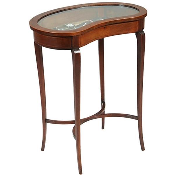 Grote foto victoriaans niervormig juwelentafeltje mahoniehout ca 1875 no.361845 antiek en kunst stoelen en banken