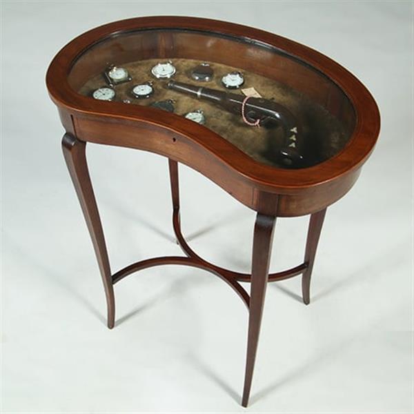 Grote foto victoriaans niervormig juwelentafeltje mahoniehout ca 1875 no.361845 antiek en kunst stoelen en banken