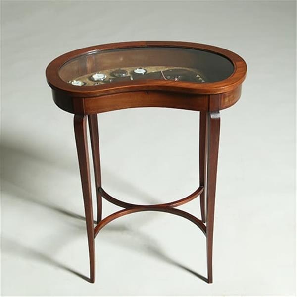 Grote foto victoriaans niervormig juwelentafeltje mahoniehout ca 1875 no.361845 antiek en kunst stoelen en banken