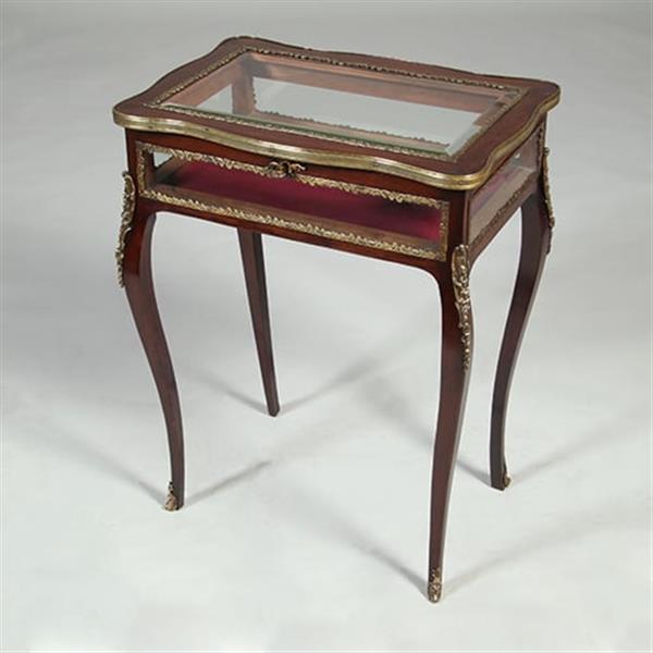 Grote foto frans palissander juwelentafeltje rijk met brons afgewerkt ca 1865 no.361890 antiek en kunst stoelen en banken