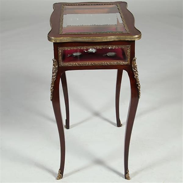 Grote foto frans palissander juwelentafeltje rijk met brons afgewerkt ca 1865 no.361890 antiek en kunst stoelen en banken