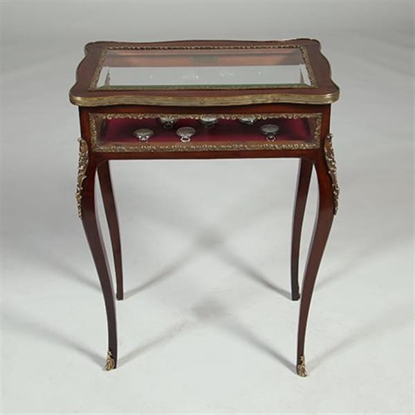 Grote foto frans palissander juwelentafeltje rijk met brons afgewerkt ca 1865 no.361890 antiek en kunst stoelen en banken