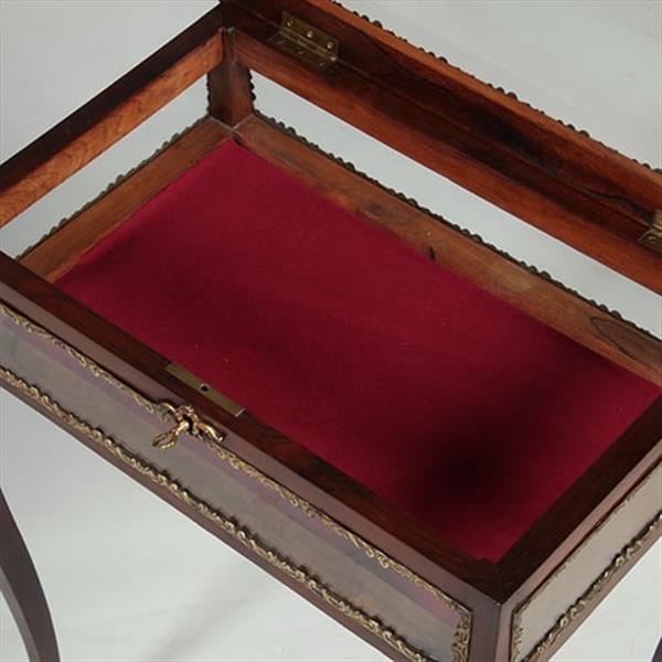 Grote foto frans palissander juwelentafeltje rijk met brons afgewerkt ca 1865 no.361890 antiek en kunst stoelen en banken