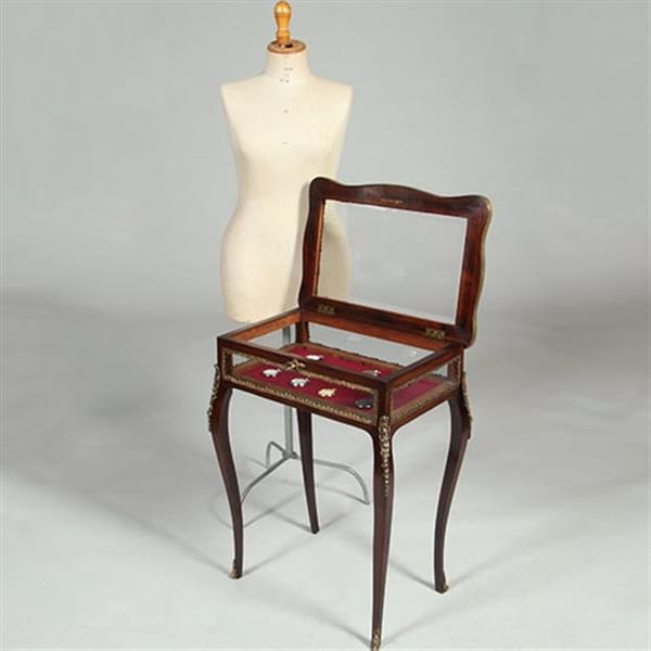 Grote foto frans palissander juwelentafeltje rijk met brons afgewerkt ca 1865 no.361890 antiek en kunst stoelen en banken