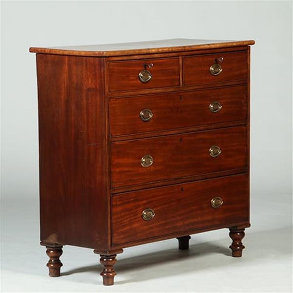 Grote foto ladenkast in mahonie met 3 lange en twee korte laden ca 1875 no.362930 antiek en kunst stoelen en banken