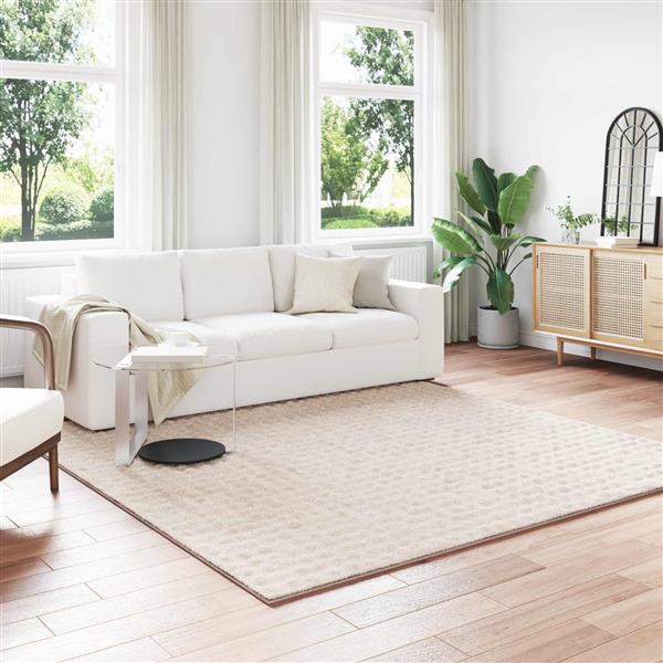 Grote foto vidaxl vloerkleden vierkant beige 240 x 240 cm huis en inrichting vloerbedekking en kleden