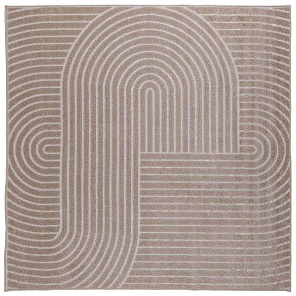 Grote foto vidaxl vloerkleden vierkant beige 240 x 240 cm huis en inrichting vloerbedekking en kleden