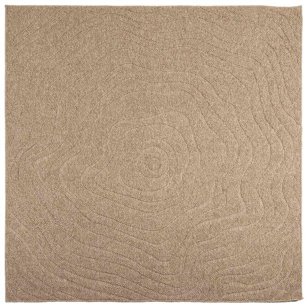 Grote foto vidaxl vloerkleden moir vierkant naturel 200 x 200 cm huis en inrichting vloerbedekking en kleden