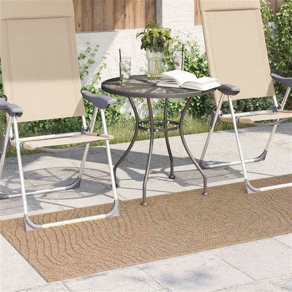 Grote foto vidaxl vloerkleden moir rechthoekig naturel 200 x 80 cm huis en inrichting vloerbedekking en kleden